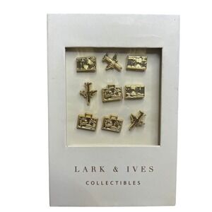 Lark & Ives Collectibles Push‎ Pins Set Travel Theme Camera Airplane Suitcase